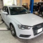 ブレーキパッド、ブレーキローター交換 アウディ A3 8VCXS 部品持ち込み