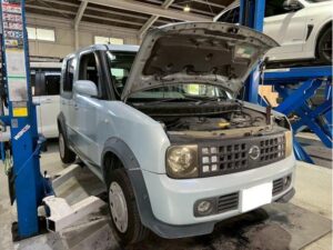 スターター交換　日産　キューブ　BZ11　電装系修理