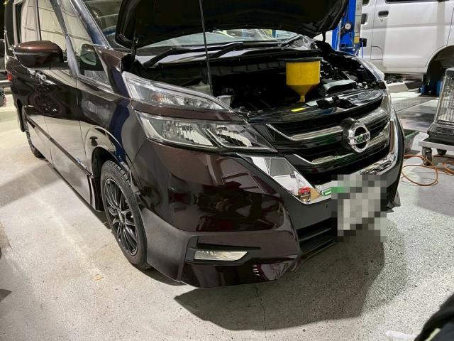 日産　セレナ　サーモスタット交換